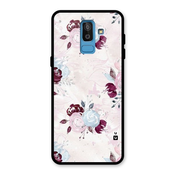 Artsy Florasy Glass Back Case for Galaxy J8