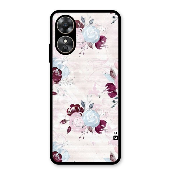 Artsy Florasy Glass Back Case for Oppo A17