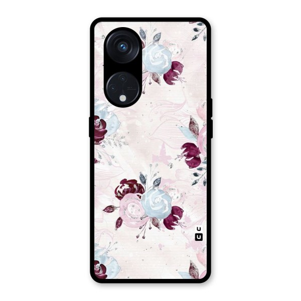 Artsy Florasy Glass Back Case for Reno8 T 5G