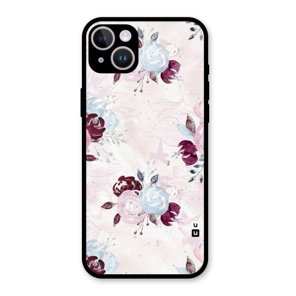 Artsy Florasy Glass Back Case for iPhone 14 Plus