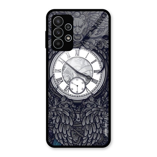 Artsy Wall Clock Glass Back Case for Galaxy A23