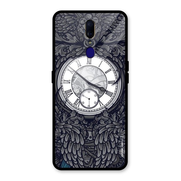 Artsy Wall Clock Glass Back Case for Oppo F11