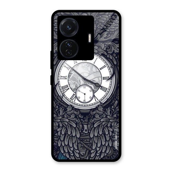 Artsy Wall Clock Glass Back Case for Vivo T1 Pro