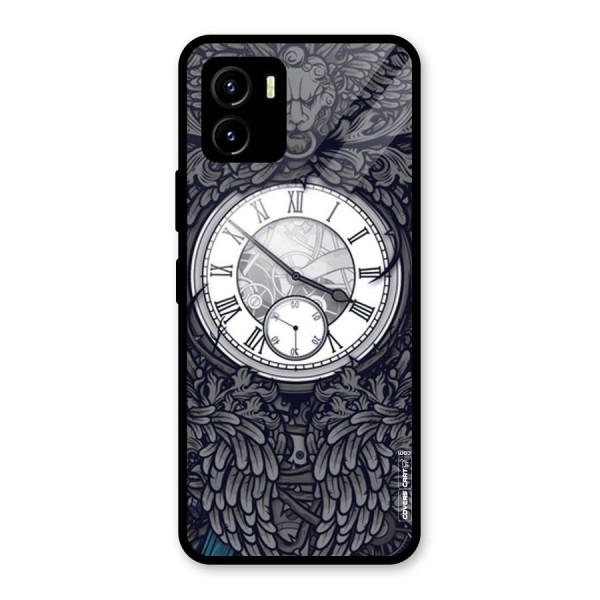 Artsy Wall Clock Glass Back Case for Vivo Y15s