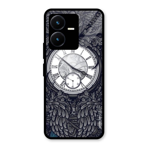 Artsy Wall Clock Glass Back Case for Vivo Y22