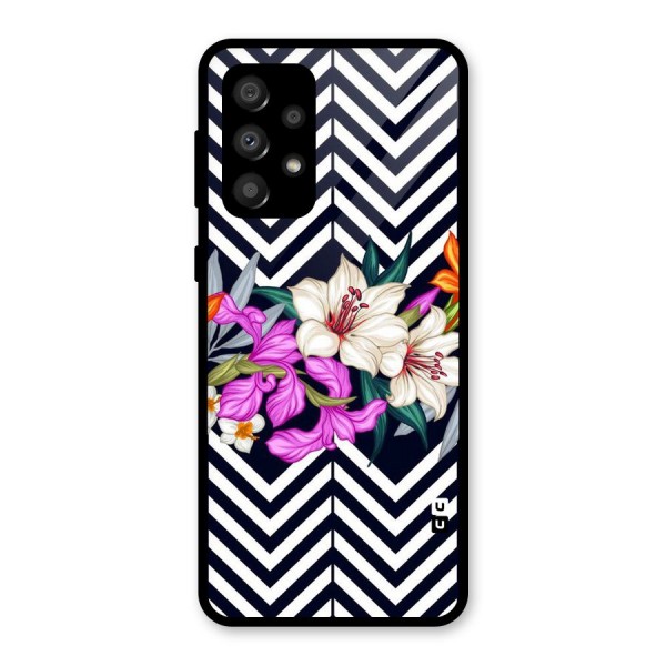 Artsy ZigZag Floral Glass Back Case for Galaxy A32