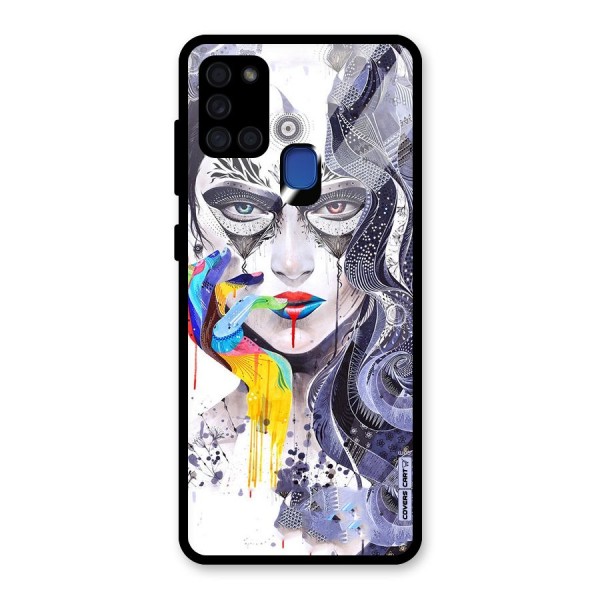 Astonishing Artwork Glass Back Case for Galaxy A21s