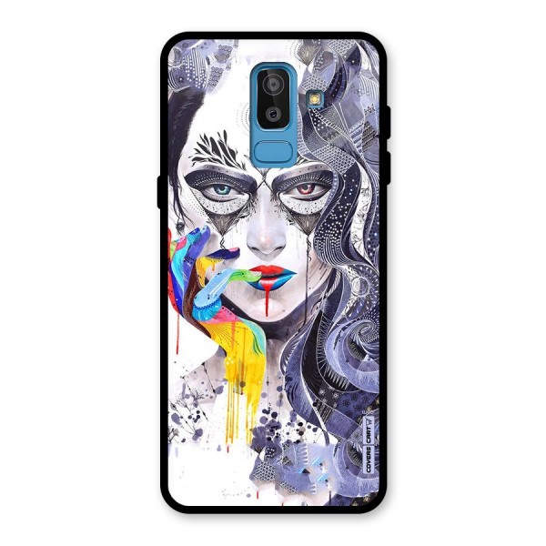 Astonishing Artwork Glass Back Case for Galaxy J8