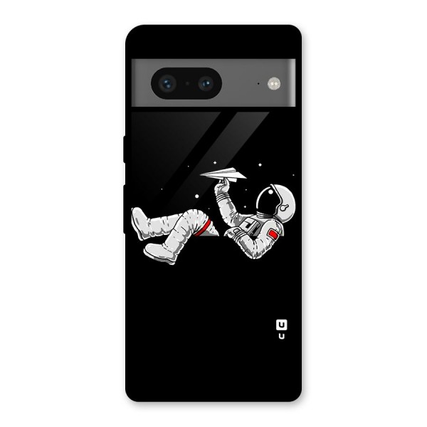 Astronaut Aeroplane Glass Back Case for Google Pixel 7