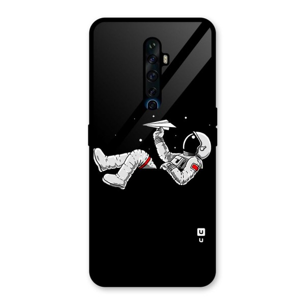 Astronaut Aeroplane Glass Back Case for Oppo Reno2 Z