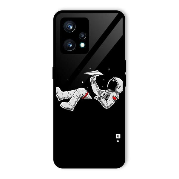 Astronaut Aeroplane Glass Back Case for Realme 9