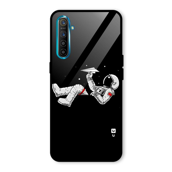 Astronaut Aeroplane Glass Back Case for Realme XT