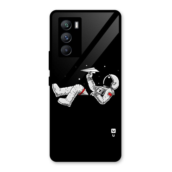 Astronaut Aeroplane Glass Back Case for Vivo iQOO 9 SE