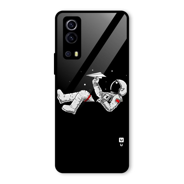 Astronaut Aeroplane Glass Back Case for Vivo iQOO Z3