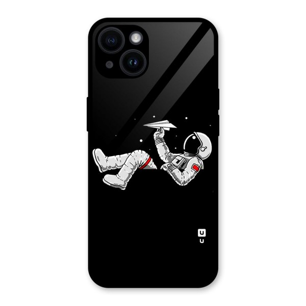 Astronaut Aeroplane Glass Back Case for iPhone 14