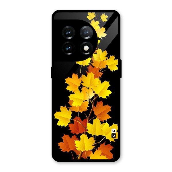 Autumn Forest Leaves Glass Back Case for OnePlus 11