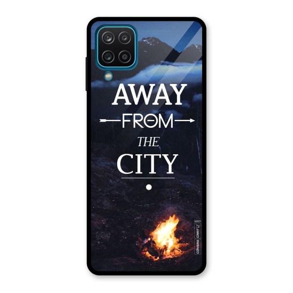 Away From City Glass Back Case for Galaxy A12