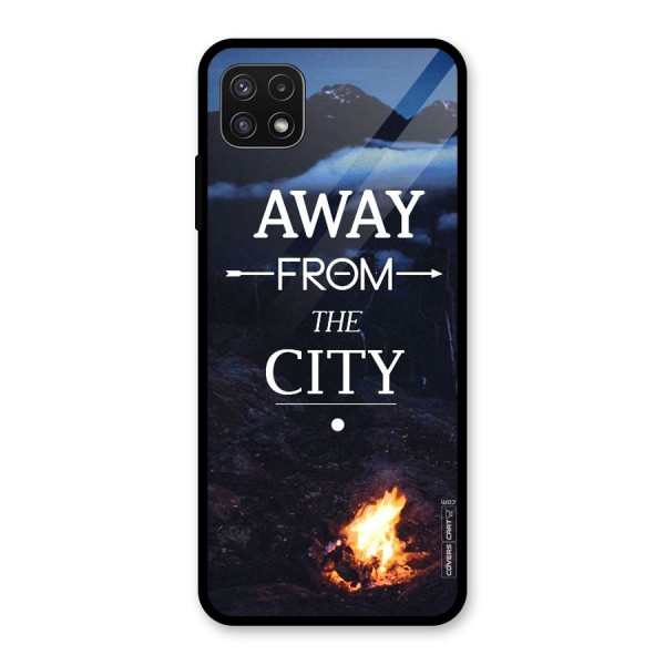 Away From City Glass Back Case for Galaxy A22 5G