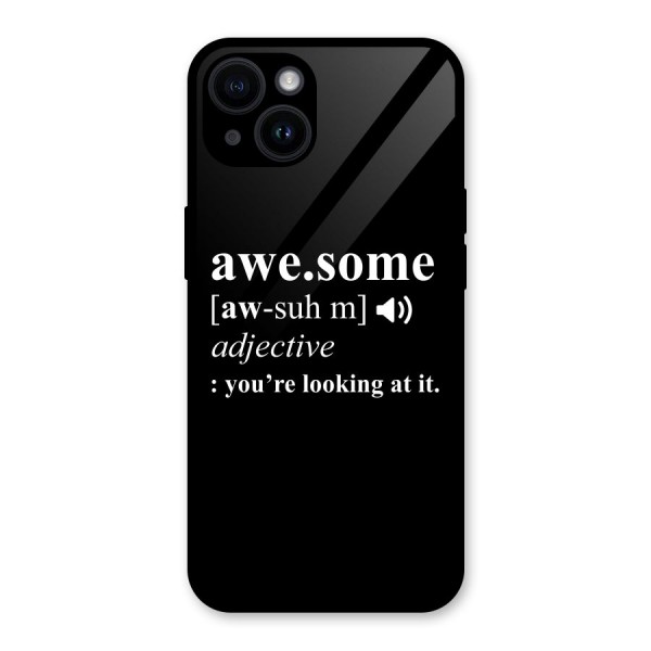 Awesome Looking at it Glass Back Case for iPhone 14