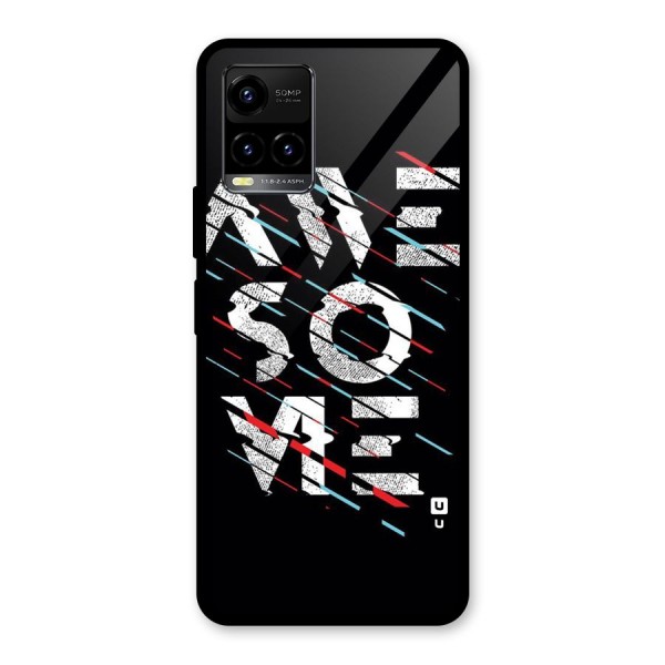 Awesome Me Glass Back Case for Vivo Y21 2021