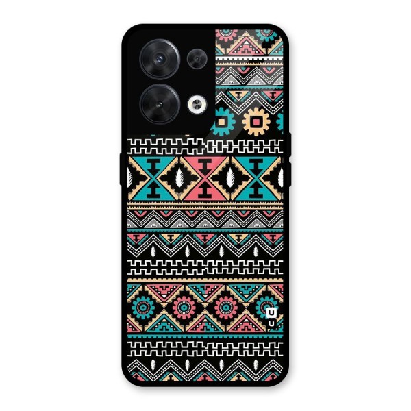 Aztec Beautiful Creativity Glass Back Case for Oppo Reno8 5G