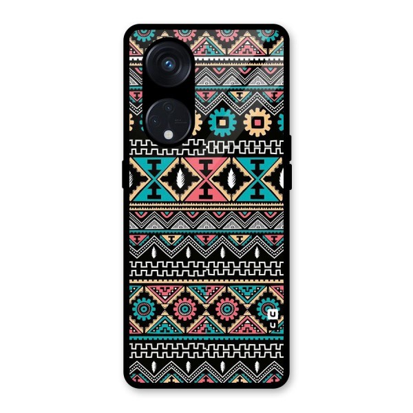 Aztec Beautiful Creativity Glass Back Case for Reno8 T 5G