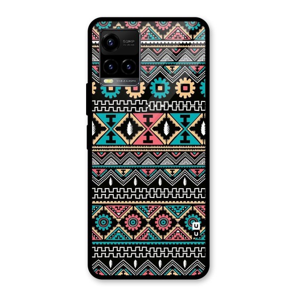 Aztec Beautiful Creativity Glass Back Case for Vivo Y21G