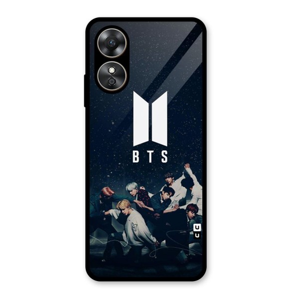 BTS Army All Glass Back Case for Oppo A17