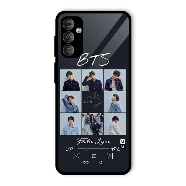 BTS Fake Love Glass Back Case for Galaxy F23