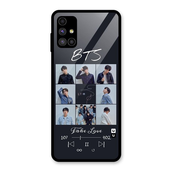 BTS Fake Love Glass Back Case for Galaxy M51