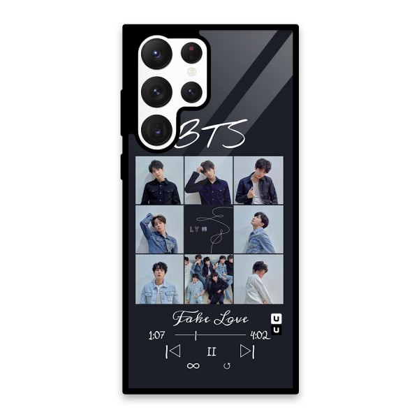 BTS Fake Love Glass Back Case for Galaxy S22 Ultra 5G
