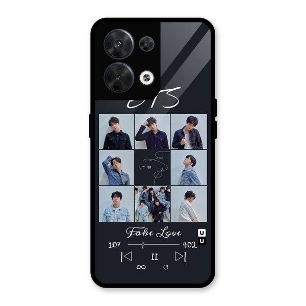 BTS Fake Love Glass Back Case for Oppo Reno8 5G