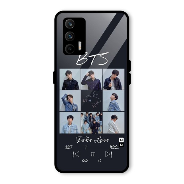 BTS Fake Love Glass Back Case for Realme X7 Max