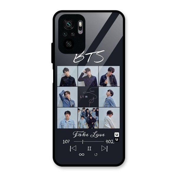 BTS Fake Love Glass Back Case for Redmi Note 10