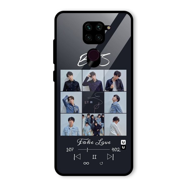 BTS Fake Love Glass Back Case for Redmi Note 9