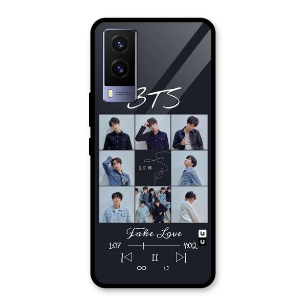 BTS Fake Love Glass Back Case for Vivo V21e 5G