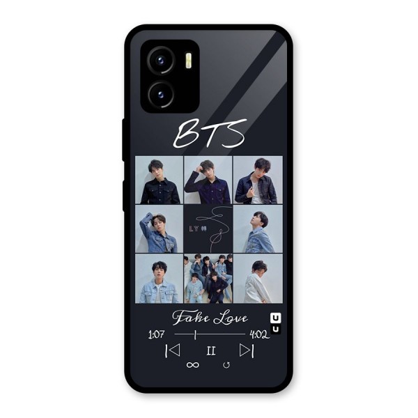 BTS Fake Love Glass Back Case for Vivo Y15s