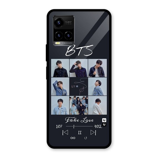 BTS Fake Love Glass Back Case for Vivo Y21A