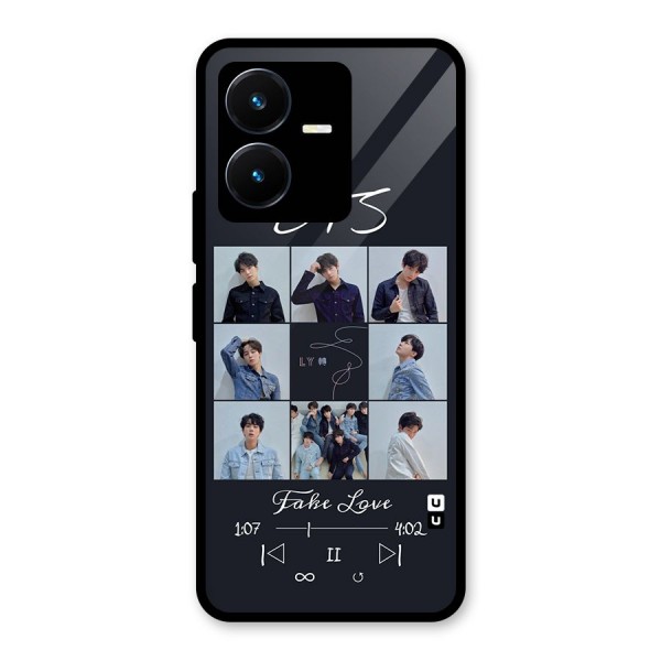 BTS Fake Love Glass Back Case for Vivo Y22