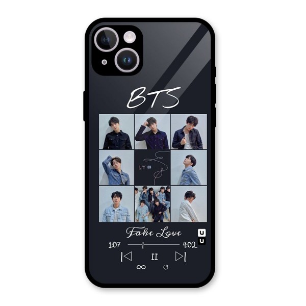 BTS Fake Love Glass Back Case for iPhone 14 Plus