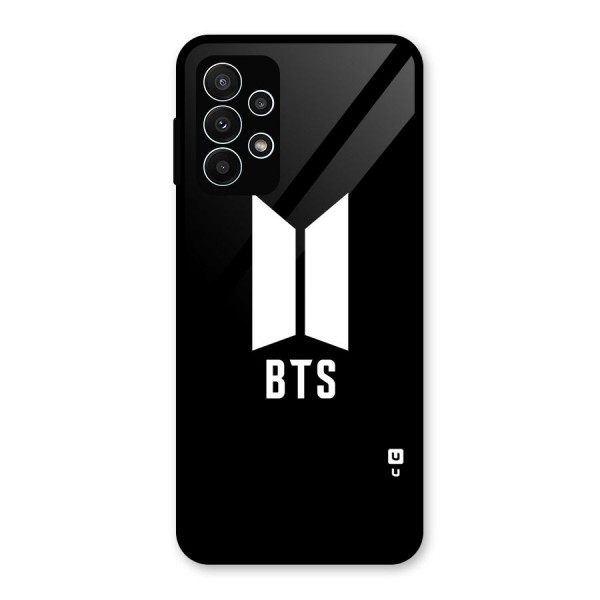 BTS Logo Black Glass Back Case for Galaxy A23