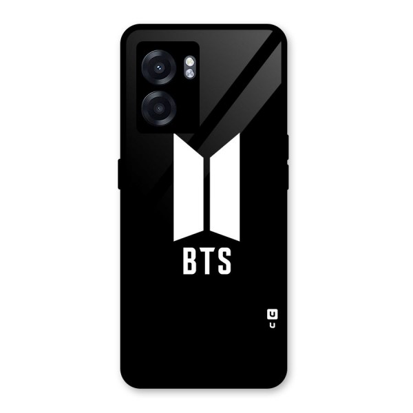 BTS Logo Black Glass Back Case for Oppo K10 (5G)