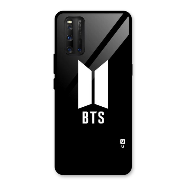 BTS Logo Black Glass Back Case for Vivo iQOO 3