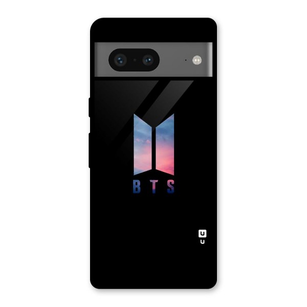 BTS Logo Sky Glass Back Case for Google Pixel 7