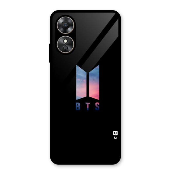 BTS Logo Sky Glass Back Case for Oppo A17