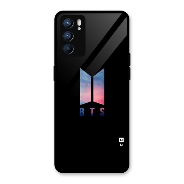 BTS Logo Sky Glass Back Case for Oppo Reno6 5G