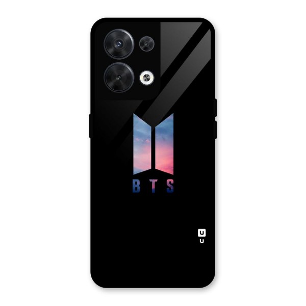 BTS Logo Sky Glass Back Case for Oppo Reno8 5G