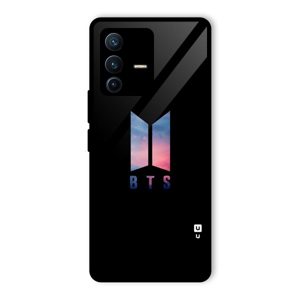 BTS Logo Sky Glass Back Case for Vivo V23 Pro