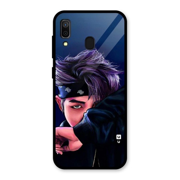 BTS Namjoon Artwork Glass Back Case for Galaxy A30