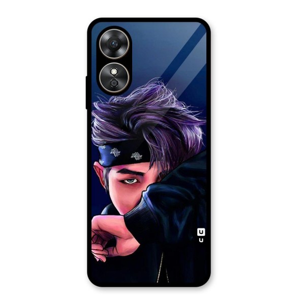 BTS Namjoon Artwork Glass Back Case for Oppo A17